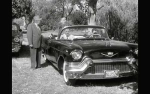 Why are 1930s cars used in shots on Perry Mason TV series?